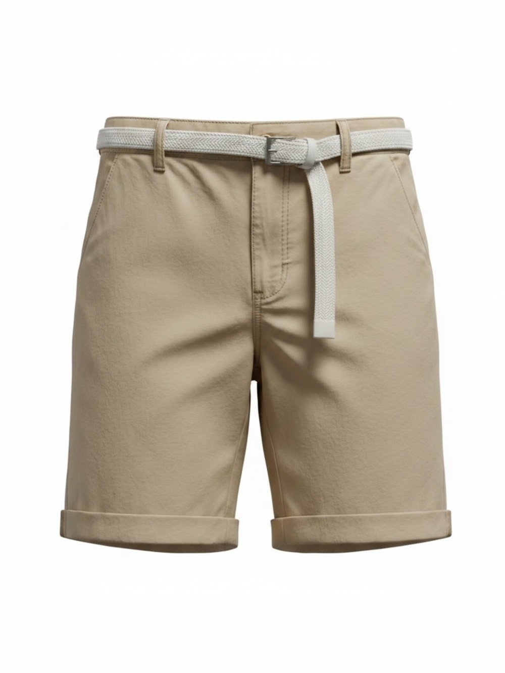 NWT. Women's Liz Claibourne Casual Khaki Shorts with Belt